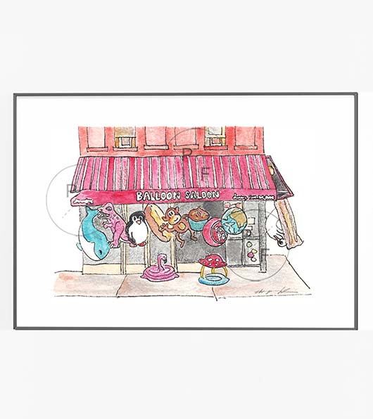 Balloon Saloon NYC Print