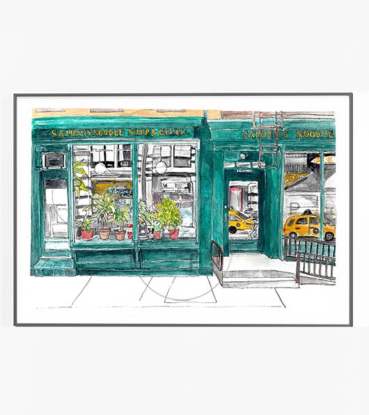 Sammys Noodle Shop NYC Print