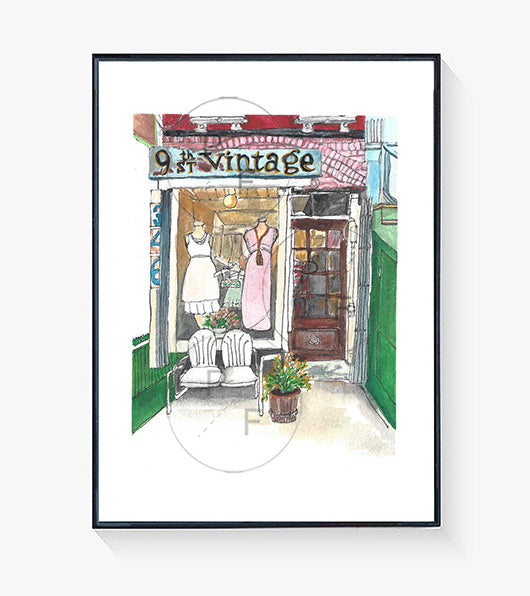 9th St Vintage Shop NYC Print