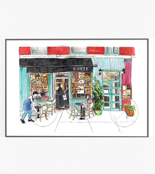 Cafe Dante NYC Print
