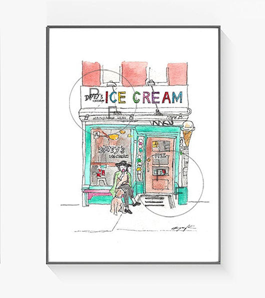 Davey’s Ice Cream NYC Print