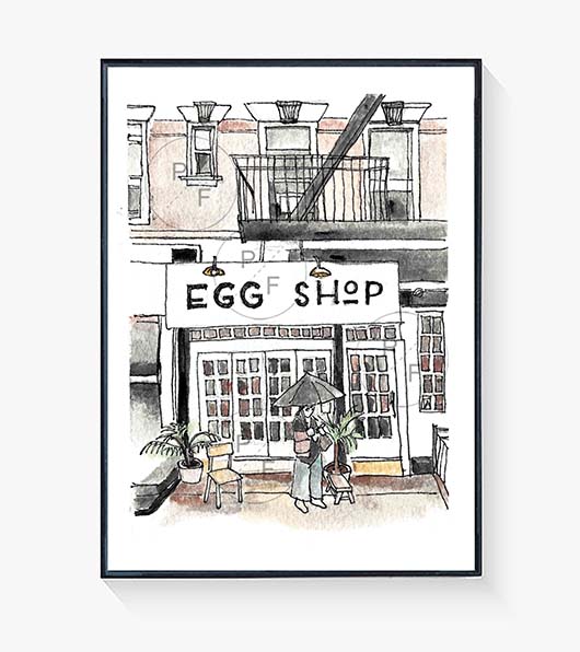 Egg Shop NYC Print