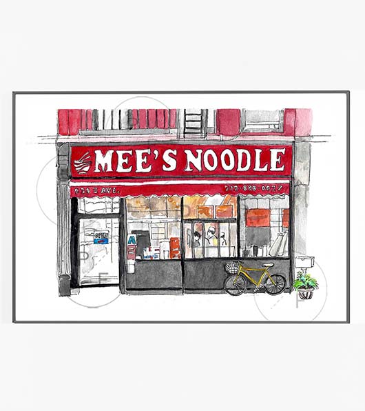 Mee’s Noodle NYC Print
