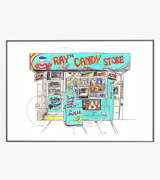 Ray’s Candy Store NYC Print