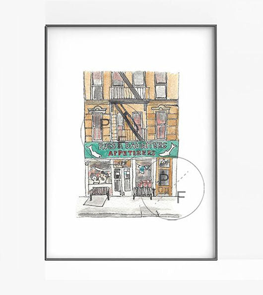 Russ & Daughters NYC Print