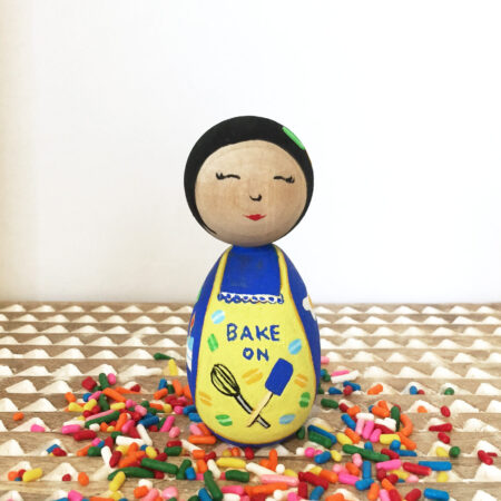 Baker Kokeshi Peg Doll