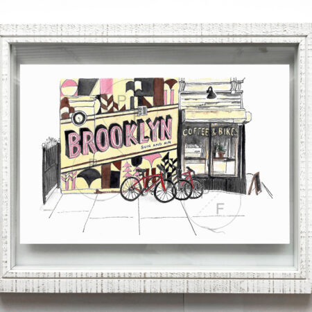 Sun & Air Bike Shop Brooklyn Original painting