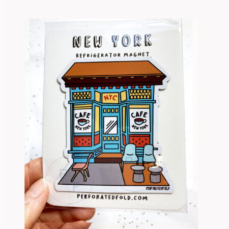 NYC Cafe Illustration Magnet